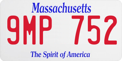MA license plate 9MP752