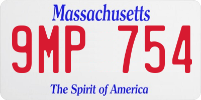 MA license plate 9MP754