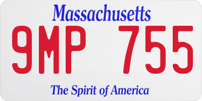 MA license plate 9MP755