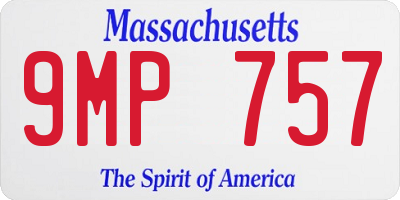 MA license plate 9MP757