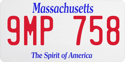 MA license plate 9MP758