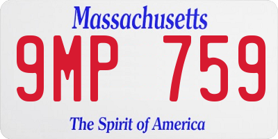 MA license plate 9MP759