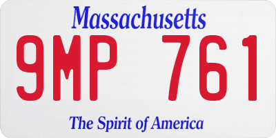 MA license plate 9MP761