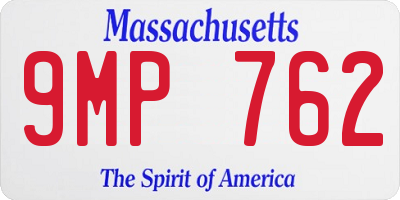 MA license plate 9MP762
