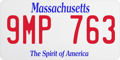 MA license plate 9MP763