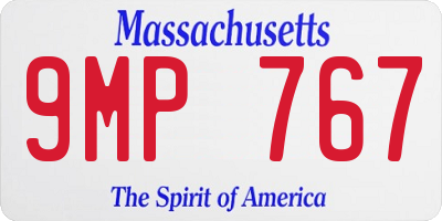 MA license plate 9MP767