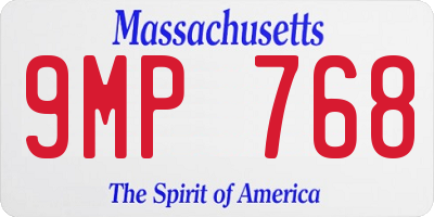 MA license plate 9MP768