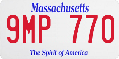 MA license plate 9MP770