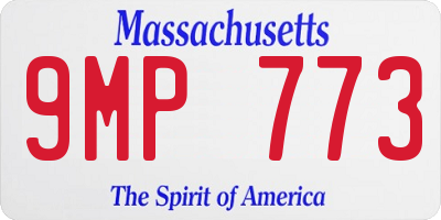 MA license plate 9MP773