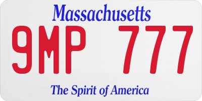 MA license plate 9MP777