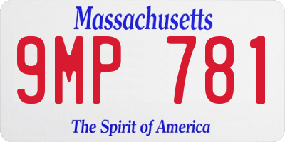 MA license plate 9MP781
