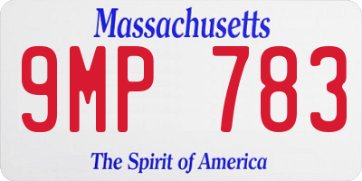 MA license plate 9MP783