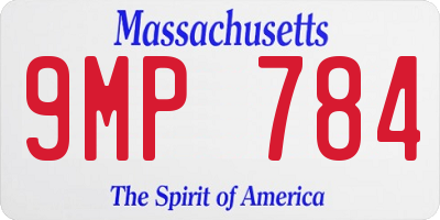 MA license plate 9MP784