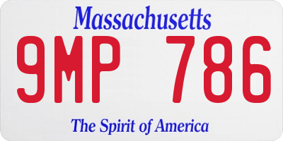 MA license plate 9MP786