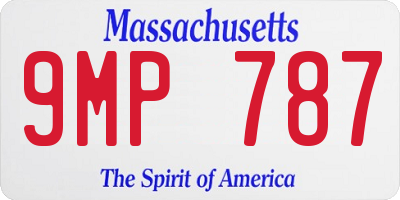 MA license plate 9MP787
