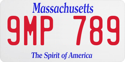 MA license plate 9MP789