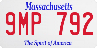 MA license plate 9MP792