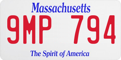 MA license plate 9MP794