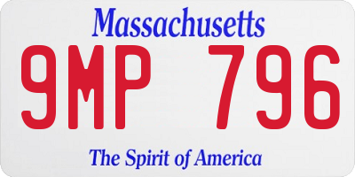 MA license plate 9MP796