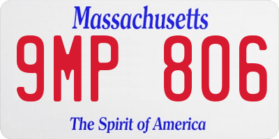 MA license plate 9MP806