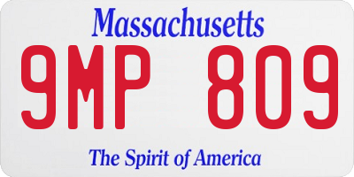 MA license plate 9MP809