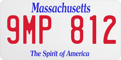 MA license plate 9MP812