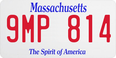 MA license plate 9MP814