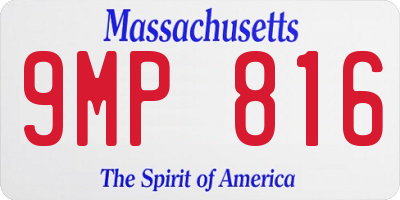 MA license plate 9MP816