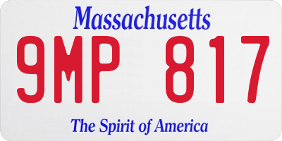 MA license plate 9MP817