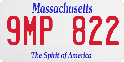 MA license plate 9MP822