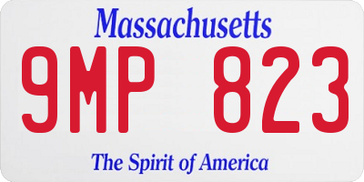 MA license plate 9MP823