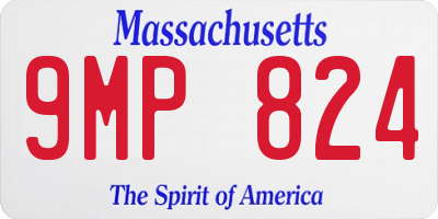 MA license plate 9MP824
