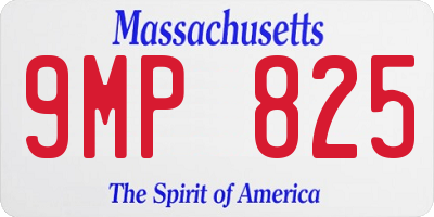 MA license plate 9MP825