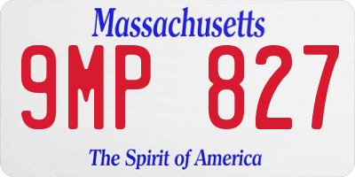 MA license plate 9MP827
