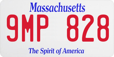 MA license plate 9MP828