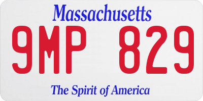 MA license plate 9MP829