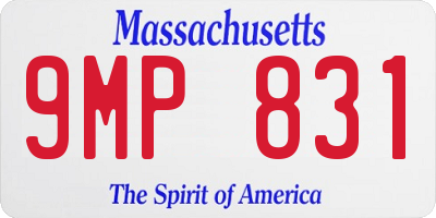 MA license plate 9MP831
