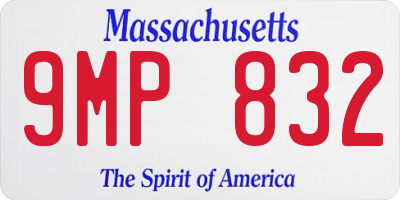 MA license plate 9MP832