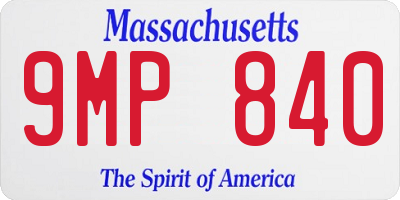 MA license plate 9MP840