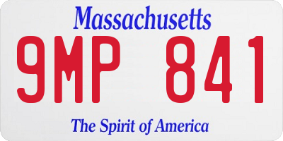 MA license plate 9MP841