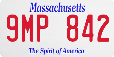 MA license plate 9MP842