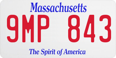 MA license plate 9MP843