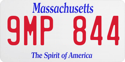 MA license plate 9MP844