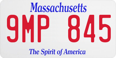 MA license plate 9MP845