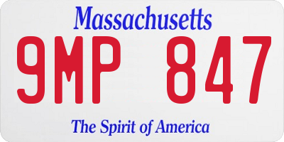 MA license plate 9MP847