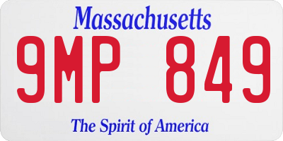 MA license plate 9MP849