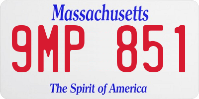 MA license plate 9MP851