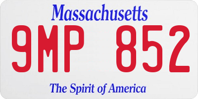MA license plate 9MP852