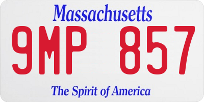 MA license plate 9MP857