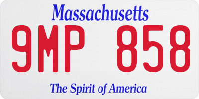 MA license plate 9MP858